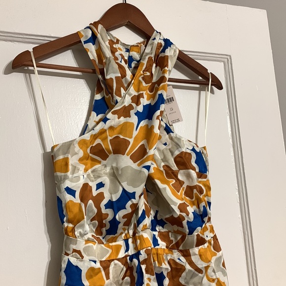 ✨ Anthropologie Printed Halter Jumpsuit Sz SP - Picture 5 of 10